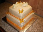Svatební dort s labutěmi 1