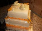 Svatební dort s labutěmi 2